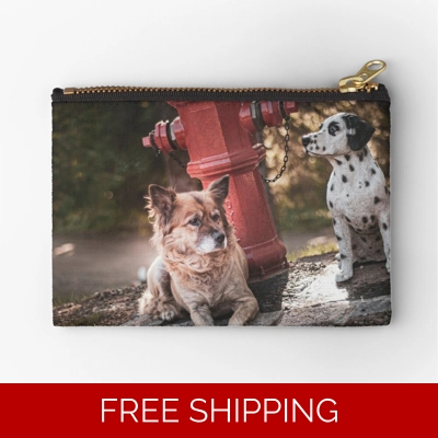 Le Studio Zipper Pouch Rush Signals Statue 2 Dogs